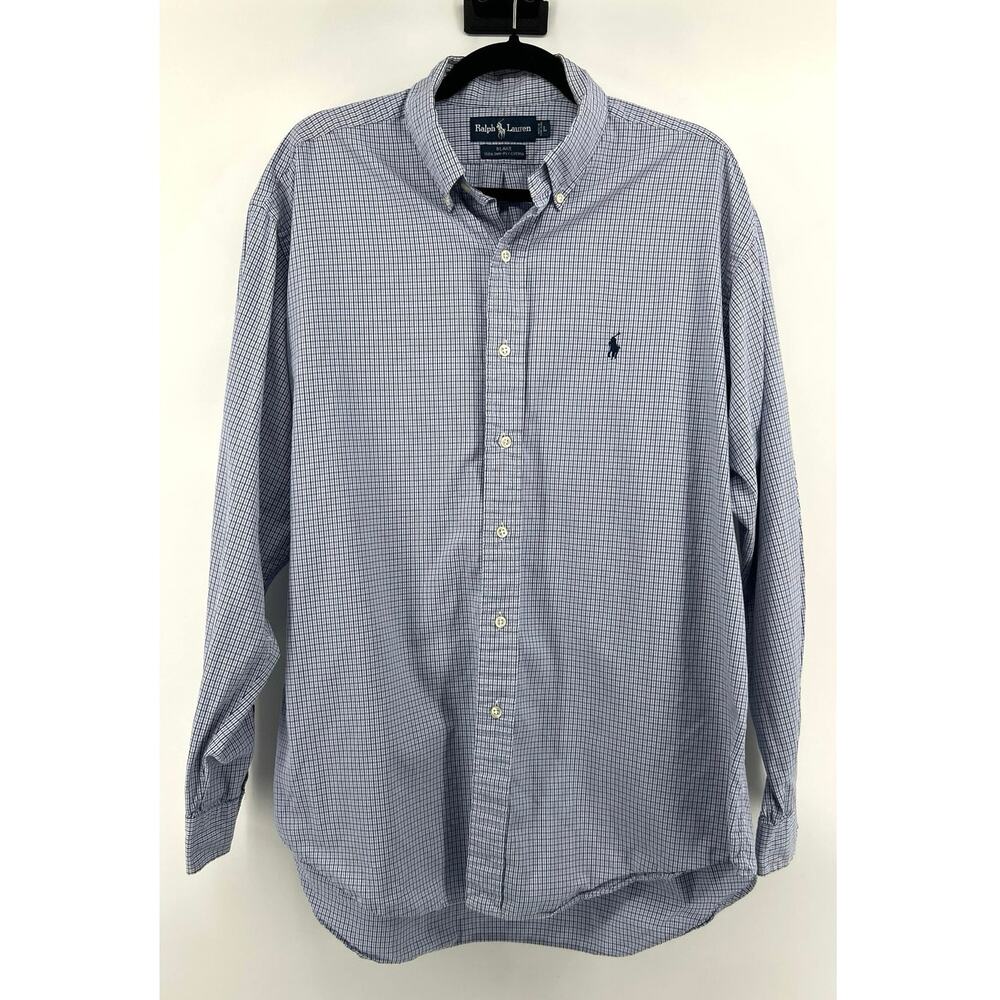 Ralph Lauren Blake Button Down Shirt Men's Size L Blue Coastal Preppy Academia - Picture 1 of 9